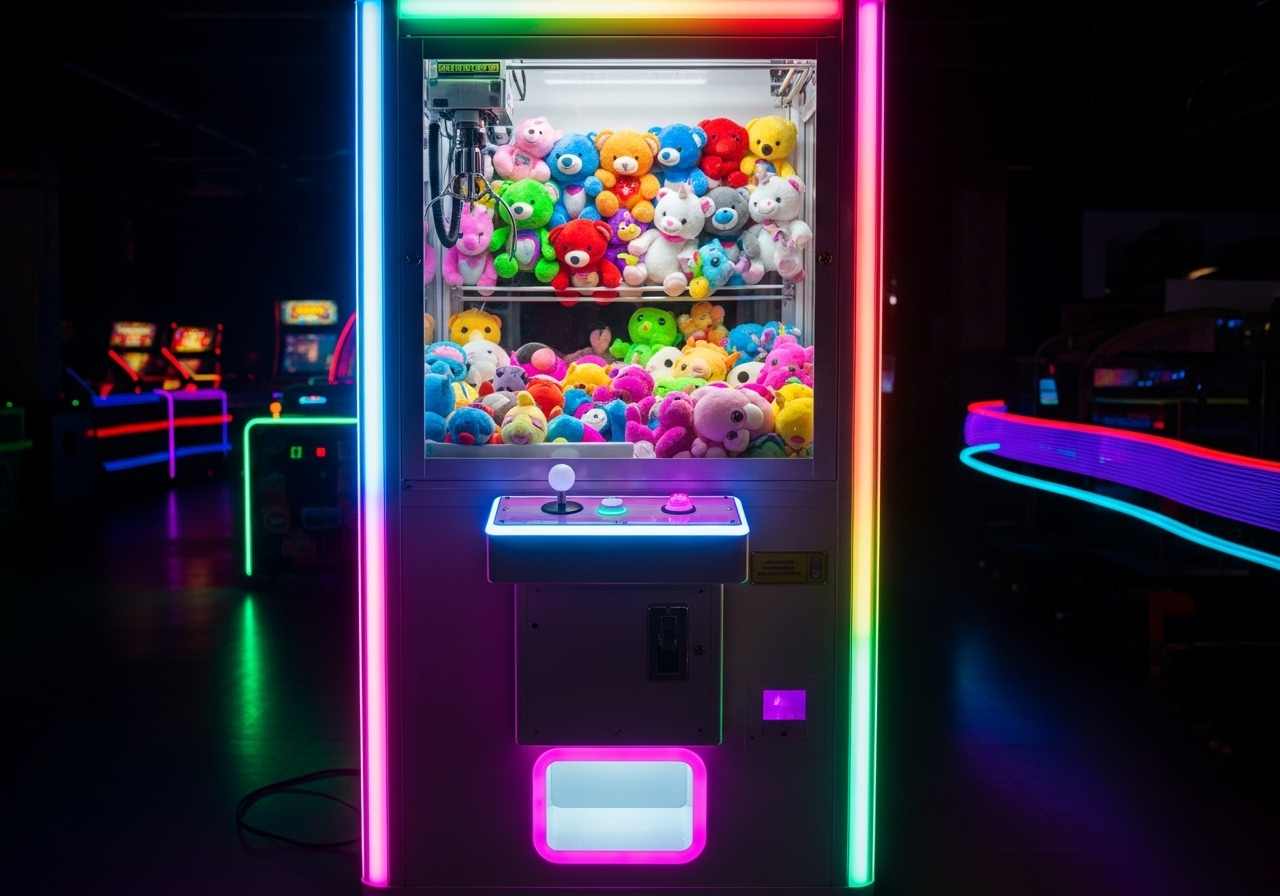 Rollingmonster neon arcade machine